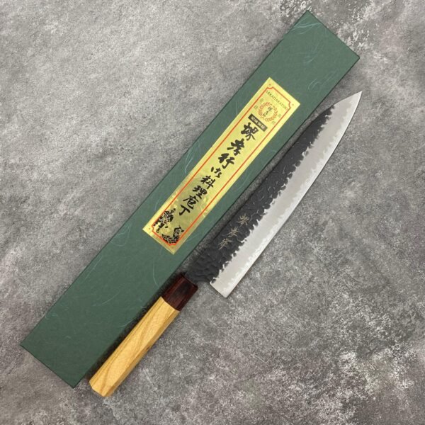 堺孝行 青紙SUPER 黑打 槌目 牛刀 240mm